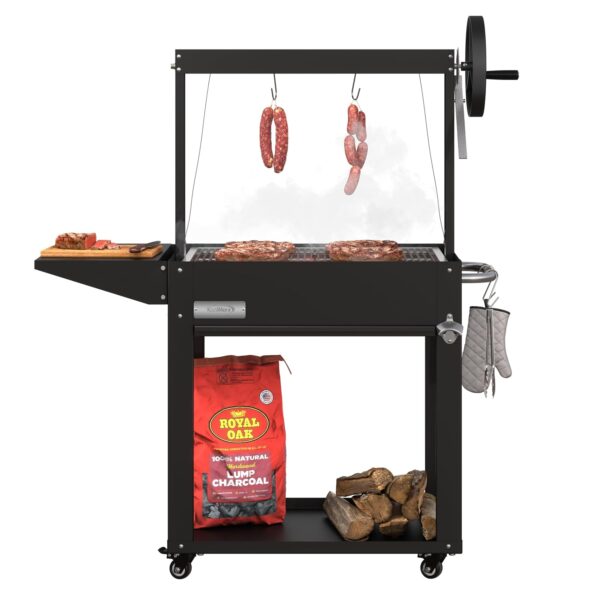 Parrilla de Barbacoa KoolMore KM-OG-A-45 50 Pulgadas Estilo Argentino Acero Inoxidable Color Negro