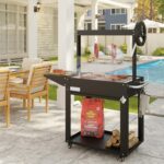 Parrilla de Barbacoa KoolMore KM-OG-A-45 50 Pulgadas Estilo Argentino Acero Inoxidable Color Negro