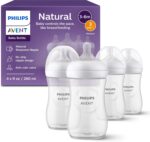 Biberón Philips Avent Natural SCY903 04 Flujo Medio 9 Onzas Paquete de 24 Transparente