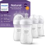 Biberón Philips Avent Natural SCY903 04 Flujo Medio 9 Onzas Paquete de 24 Transparente