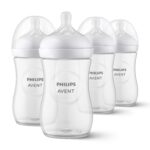 Biberón Philips Avent Natural SCY903 04 Flujo Medio 9 Onzas Paquete de 24 Transparente