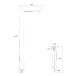 Iluminación de Paisaje KSANA Landscape Lighting Paquete de 4 Luces LED 5W 3000K IP65 Negro Aluminio 12V Forma en L