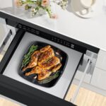 HAMILTON BEACH 23.5 Inch Built-In Drawer Microwave Oven, 1.1 Cu. Ft., Touchscreen Control, Stainless Steel, Flat-Bed Des