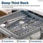 Sharp SDY6768SMS 24-Inch Stainless Steel Built-In Top Control Dishwasher with 3rd Rack, 16 Place Settings, and 44 dBA Qu
