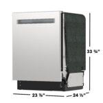 Sharp SDW6768SMS 24-Inch Stainless Steel Dishwasher with Auto Door Open, Third Rack, and 44 dBA Quiet Operation