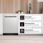 Sharp SDW6768SMS 24-Inch Stainless Steel Dishwasher with Auto Door Open, Third Rack, and 44 dBA Quiet Operation