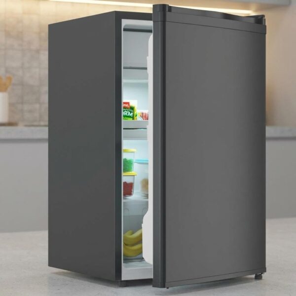 PrecisionAuto Compact 4.3 Cu ft Mini Fridge with Freezer, Adjustable Temperature, Removable Shelves and Crisper Drawer,
