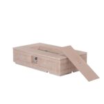 Fire Pit Christopher Knight Home 373630 Rectangular 48.2 Pulgadas MgO Concreto 50000 BTU con Mesa Cubretanque Color Natu