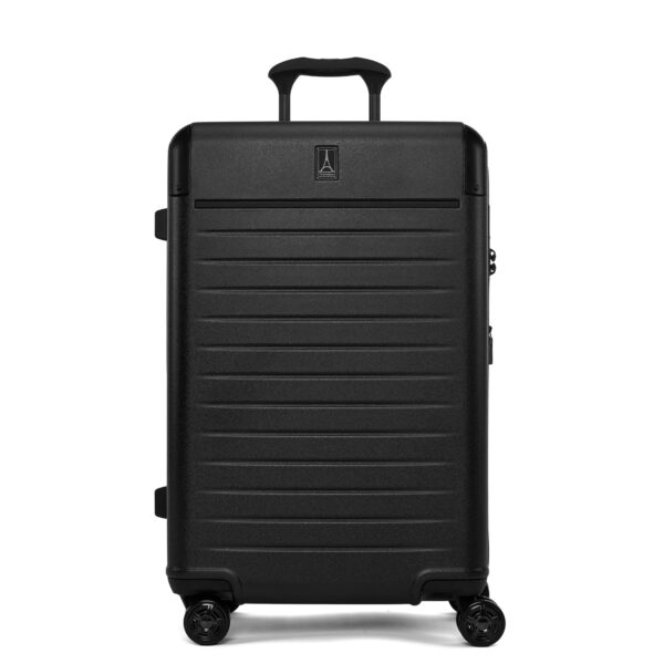 Maleta Travelpro Platinum Elite 409269501 Rígida Expandible Spinner Jet Black 25 Pulgadas Cerradura TSA