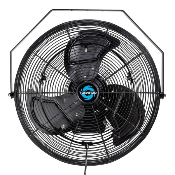 Ventilador Nebulizador Tornado 20 Pulgadas Alta Velocidad Montaje en Pared Metal 4750 CFM 3 Velocidades 5 Boquillas UL