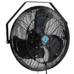 Ventilador Nebulizador Industrial Tornado 18 Pulgadas Montaje en Pared 3 Velocidades 5 Boquillas Metal IPX4