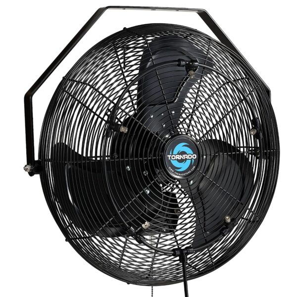Ventilador Nebulizador Industrial Tornado 18 Pulgadas Montaje en Pared 3 Velocidades 5 Boquillas Metal IPX4