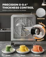 WantJoin Cortadora eléctrica comercial de verduras, ventana de vidrio mejorada de 300 libras/H, máquina cortadora de ver