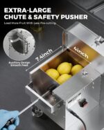 WantJoin Cortadora eléctrica comercial de verduras, ventana de vidrio mejorada de 300 libras/H, máquina cortadora de ver