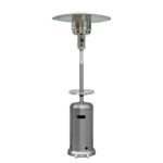 Calentador de Patio PrimeGlo PRL-GT-A 87 pulgadas Acero Inoxidable 49000 BTU Bronce Martillado con Ruedas Regulador y Ma