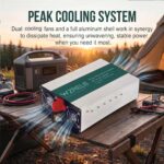 Inversor de Onda Sinusoidal Pura WZRELB SZ-SDY25001224 2500W Entrada Dual 12V 24V a 120V CA con Pantalla LCD