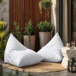 Puf para Exteriores Christopher Knight Home Arlene 366401 Juego de 2 Piezas Gris Olefina