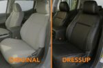 Funda de Asiento Clazzio AMZL-7017LLL Piel para Dodge Ram 1500 2500 3500 2013-2018 Solo Delantero Gris Claro