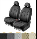 Funda de Asiento Clazzio AMZL-7017LLL Piel para Dodge Ram 1500 2500 3500 2013-2018 Solo Delantero Gris Claro