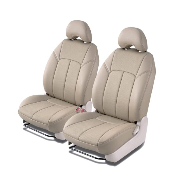 Funda de Asiento Clazzio Ford F150 2021+ Super Crew Super Cab Captain Seat Delantera Piel Marfil AMZL-7281VVV