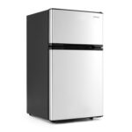COSTWAY Refrigerador compacto, 3.2 pies cúbicos. Compartimento para refrigerador congelador con 2 puertas reversibles, t