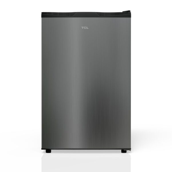 TCL 3.1 Cu Ft Compact Single Door Refrigerator in Silver, Small Mini Fridge Without Freezer for Bedroom, Dorm, Office, K