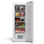 TCL Congelador vertical de 5.6 pies cúbicos, delgado y compacto de baja temperatura de bajo consumo para carne y helado,