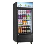 ICEVIVAL Refrigerador comercial de bebidas, enfriador de bebidas con puerta de vidrio de 6 pies cúbicos con caja de luz