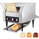 VEVOR 300 Slices/Hour Commercial Conveyor Toaster,2200W Stainless Steel Heavy Duty Industrial Toasters with Double Heati