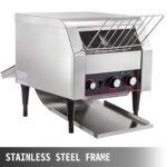 VEVOR 300 Slices/Hour Commercial Conveyor Toaster,2200W Stainless Steel Heavy Duty Industrial Toasters with Double Heati