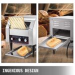 VEVOR 300 Slices/Hour Commercial Conveyor Toaster,2200W Stainless Steel Heavy Duty Industrial Toasters with Double Heati