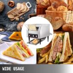 VEVOR 300 Slices/Hour Commercial Conveyor Toaster,2200W Stainless Steel Heavy Duty Industrial Toasters with Double Heati