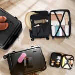 Set de Maletas TravelArim TA-L4PC-BLK-NW 4 Piezas Negro Carcasa Dura ABS Policarbonato Puerto USB Cerradura TSA
