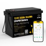 Batería de Litio LiFePO4 GOKWH 12.8V 300Ah 3840Wh con Monitoreo Bluetooth BMS 200A