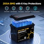 Batería de Litio LiFePO4 GOKWH 12.8V 300Ah 3840Wh con Monitoreo Bluetooth BMS 200A