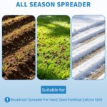 Esparcidor de Jardín Empujable PeakPursuit Capacidad 80lb Ancho de Difusión 12ft Llantas Neumáticas de 10 Pulgadas con C