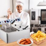 Professional Dual Tank Electric Deep Fryer 2x10L – Heavy-Duty Stainless Steel Oil Fryer for Home & Commercial Kitchen –