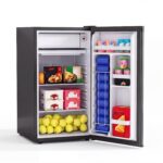 Garvee Compact Mini Fridge with Freezer, 3.2 Cu.Ft - Dual Zone Temperature Control, Single Door, 7 Adjustable Settings,