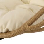 Silla Colgante de Huevo con Soporte Christopher Knight Home Sansa 385815 Mimbre de Ratán Marco de Hierro Marrón y Beige