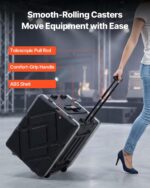 VEVOR Estuche para rack de 8U, estándar de 19 pulgadas de profundidad, gabinete de servidor rodante con ruedas, construc