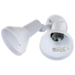 Lámpara Reflectora Exterior Doble Cabeza Satco Nuvo SF77/488/12 Blanca PAR38 Montaje en Pared Paquete de 12