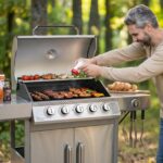 Parrilla de Gas Royal Gourmet GE5001S 5 Quemadores Quemador Lateral Plata 59000 BTU 603 Pulgadas Cuadradas Área de Cocci