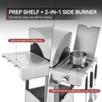 Parrilla de Gas Royal Gourmet GE5001S 5 Quemadores Quemador Lateral Plata 59000 BTU 603 Pulgadas Cuadradas Área de Cocci
