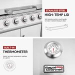Parrilla de Gas Royal Gourmet GE5001S 5 Quemadores Quemador Lateral Plata 59000 BTU 603 Pulgadas Cuadradas Área de Cocci