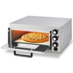 1800W Commercial Countertop Pizza Oven, 14 Inch Stainless Steel Electric Pizza Maker with Dual Heating Elements, Multi-U