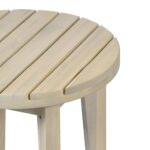 Set de Patio Christopher Knight Home Perla 3 Piezas Madera de Acacia Sillón Club y Mesa de Centro Color Light White Sand