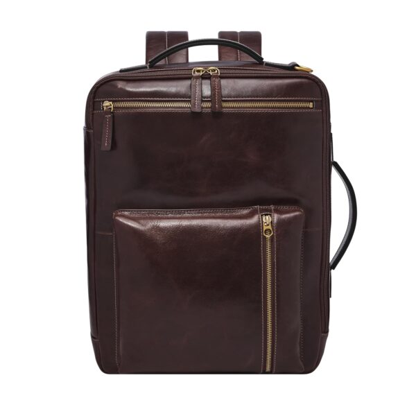 Mochila Convertible Fossil Buckner Piel Genuina Color Mink para Hombre Modelo MBG9599203