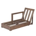 Sofá Seccional para Patio Christopher Knight Home 388137 en Forma de L Madera de Acacia 3 Plazas Beige y Marrón