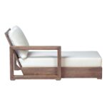 Sofá Seccional para Patio Christopher Knight Home 388137 en Forma de L Madera de Acacia 3 Plazas Beige y Marrón