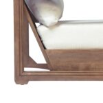 Sofá Seccional para Patio Christopher Knight Home 388137 en Forma de L Madera de Acacia 3 Plazas Beige y Marrón